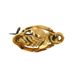 Petite broche ancienne en or jaune 18 ct