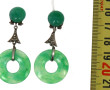 Paire de BO pendantes vintage en verre f