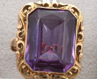 Belle bague ancienne en or jaune 14 cts 