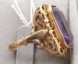 Belle bague ancienne en or jaune 14 cts 