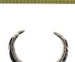 Bracelet jonc ouvert en argent et émail 