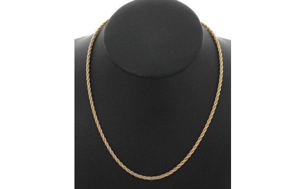 Collier en or jaune et or gris à maille 