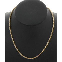 Collier en or jaune et or gris à maille 