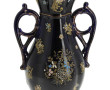 Vase en faïence émaillée bleu de four e