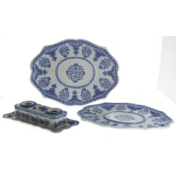 GIEN - Paire de petits plats anciens à b