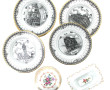 6 assiettes à dessert en porcelaine blan