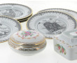 6 assiettes à dessert en porcelaine blan