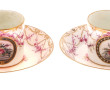 France, XVIIIème - Paire de tasses et so