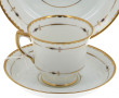 Tasse, sous-tasse et assiette à gâteaux 