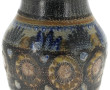 COURJAULT - Vase en grès bleu et brun, s