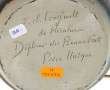 COURJAULT - Vase en grès bleu et brun, s