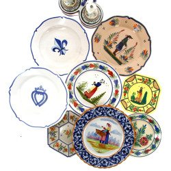 Lot de faïences de QUIMPER - 8 assiettes