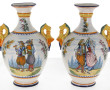 HENRIOT QUIMPER - Paire de vases en faïe