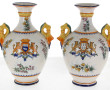 HENRIOT QUIMPER - Paire de vases en faïe