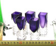 Paire de vases soliflores en verre vert,