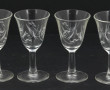 12 coupes à champagne en verre rehaussé 