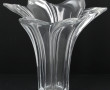 VANNES - Vase forme corolle en cristal, 