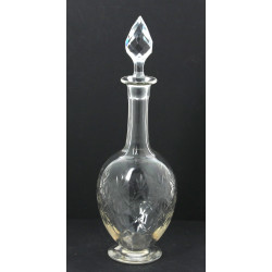Carafe ancienne en cristal taillé avec b