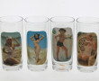 Thème PIN'UP - 6 verres à décor de pin'u