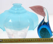 Toucan en verre de couleurs, H 18 cm : o