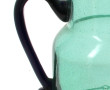 Important pichet en verre bullé bleu et 