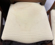 4 chaises assises tissu dossiers cannés + 2 fauteuils