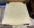 4 chaises assises tissu dossiers cannés + 2 fauteuils