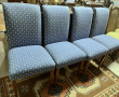 6 chaises tissu bleu, bon état