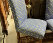 6 chaises tissu bleu, bon état