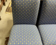 6 chaises tissu bleu, bon état