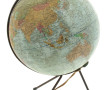 Globe ancien en verre et papier, sur tré