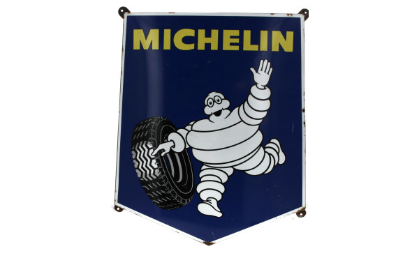 MICHELIN - Plaque émaillée pentagonale, 