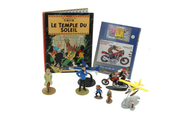 Thèmes TINTIN et BD - Lot comprenant 5 f