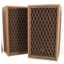 Enceintes vintage en bois de marque PION