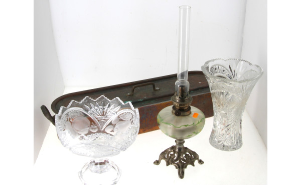 Lampe à pétrole ancienne avec son verre 