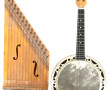 Banjo revers en marqueterie géométrique 