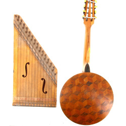 Banjo revers en marqueterie géométrique 
