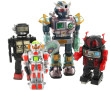 Lot de 4 robots des années 90, vendus en