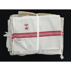 Lot de 10 torchons anciens mêlés