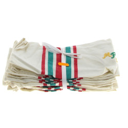 Lot de 8 torchons anciens rayures rouge 