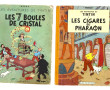 TINTIN - Lot de 2 BD dos jaune des année