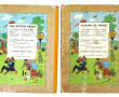 TINTIN - Lot de 2 BD dos jaune des année