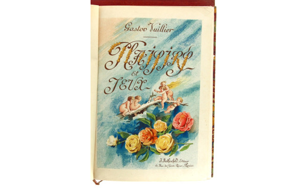 Lot de 3 livres reliés rouges: - Gaston