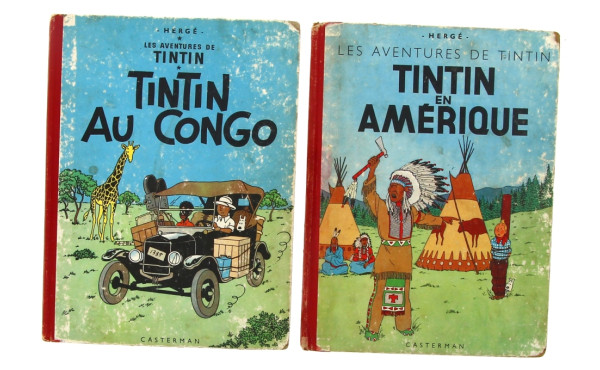 TINTIN - Lot de 2 BD du début des années