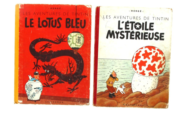 TINTIN - Lot de 2 BD du début des années