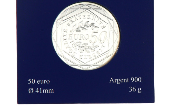 ARGENT - MONNAIE de PARIS. Pièce de 50 e