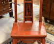 Petite chaise chinoise laqué rouge à déc