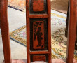 Petite chaise chinoise laqué rouge à déc