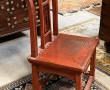 Petite chaise chinoise laqué rouge à déc