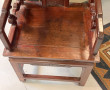 CHINE - Fauteuil en bois sculpté, dossie